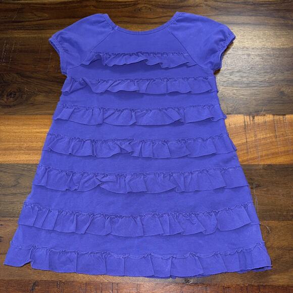 Hanna Anderson Purple Ruffle Dress Girls SZ 90 US 3T Excellent condition - Picture 3 of 3